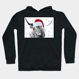 Highland Cow, Cladich Christmas Hoodie